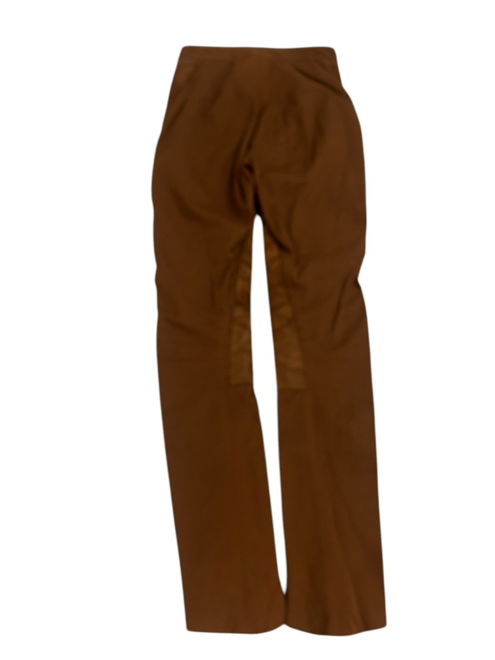 DKNY caramel Brown suede inlay Pants tall size 2 - Picture 2 of 4